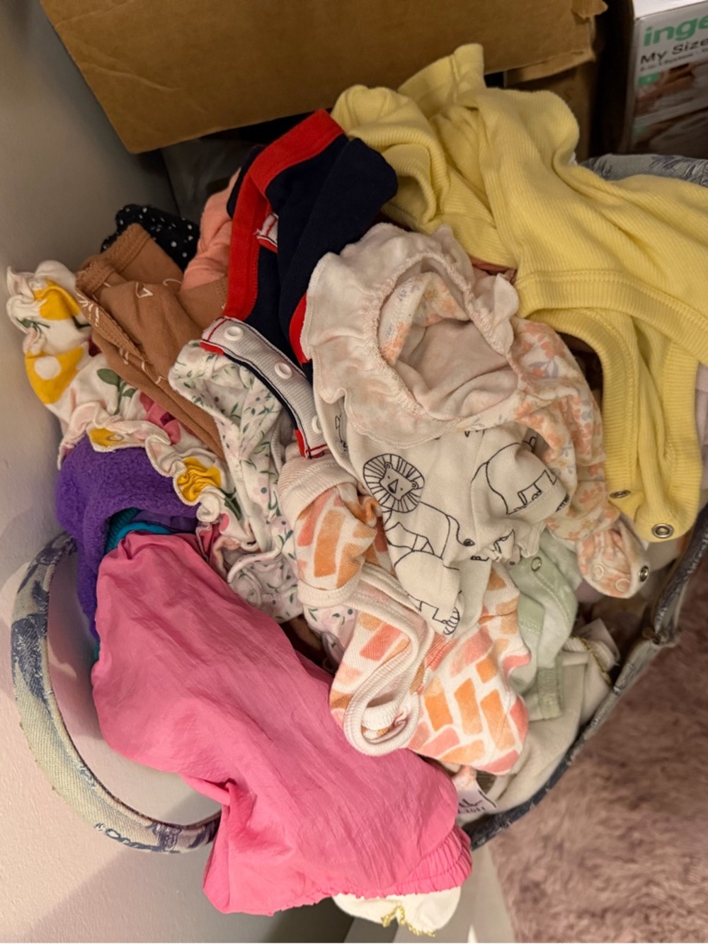 Mixed Baby Onesies and Sleepers - Pastel Animal Prints
